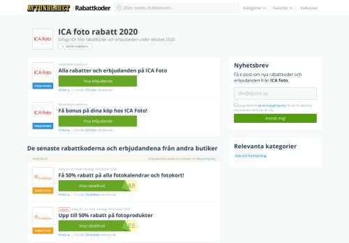 
                            10. ICA foto rabattkod - 35% rabatt i februari 2019, EXKLUSIV! - Aftonbladet