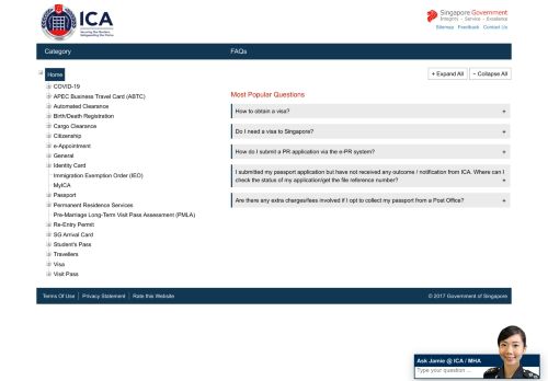 
                            4. ICA - Immigration & Checkpoints Authority - eCitizen