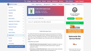 
                            8. ICAR 2019 Admit Card - Getmyuni