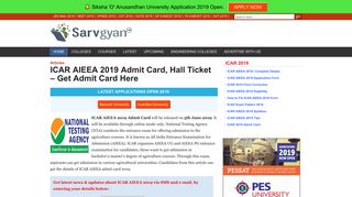 
                            6. ICAR AIEEA 2019 Admit Card, Hall Ticket - Get Admit Card Here