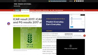 
                            8. ICAR result 2017 at icarexam.net: ICAR AIEEA UG and PG results ...