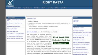 
                            8. ICAR Result 2018 | Check ICAR 2018 Result @ icarexam .net