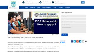 
                            5. ICCR Scholarship 2018-19 application procedure - GEE Bangladesh
