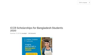 
                            4. ICCR Scholarship 2019-2020 for Bangladesh Students - World ...