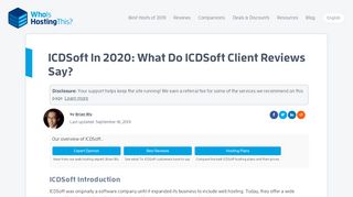 
                            9. ICDSoft In 2019: What Do ICDSoft Client Reviews Say?