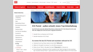 
                            8. ICE Portal - Unterhaltung und Information während ... - Deutsche Bahn