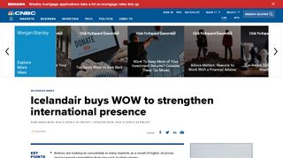 
                            13. Icelandair buys WOW to strengthen international presence - CNBC.com