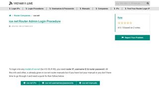 
                            12. ice.net Router Admin Login Procedure - 19216811.live