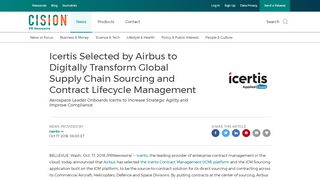 
                            11. Icertis Selected by Airbus to Digitally Transform Global Supply Chain ...