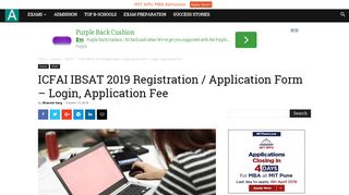 
                            10. ICFAI IBSAT 2019 Registration / Application Form – Login ... - MBA