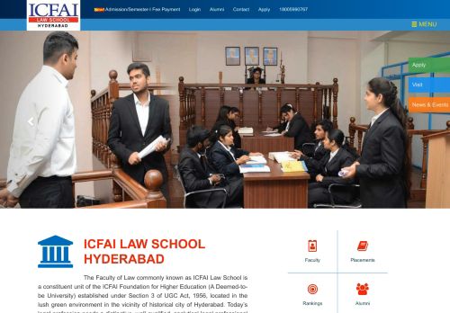 
                            11. ICFAI Law School Hyderabad