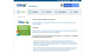 
                            3. Icfes Interactivo: Inicio