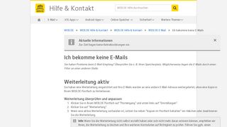 
                            5. Ich bekomme keine E-Mails - WEB.DE Hilfe