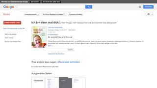 
                            10. Ich bin dann mal dick!: Mein Weg zu mehr Gelassenheit und ... - Google Books-Ergebnisseite