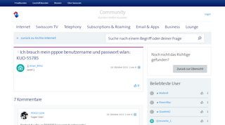 
                            8. Ich brauch mein pppoe benutzername und passwort wl... | Swisscom ...