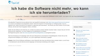 
                            13. Ich habe die Software nicht mehr, wo kann ich sie herunterladen?