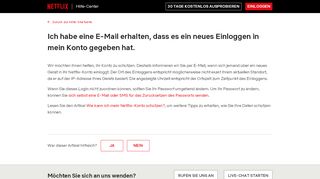 
                            3. Ich habe eine E-Mail erhalten, dass es einen neuen Einloggversuch in ...