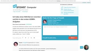 
                            4. Ich habe einen NAS-Server erworben und bin in den ersten ADMIN ...