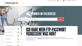 
                            2. Ich habe mein FTP-Passwort vergessen! Was nun? - World4You