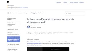 
                            1. Ich habe mein Passwort vergessen. Wo kann ich ... - Discord Support