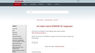 
                            2. Ich habe meine KONAMI ID vergessen – Konami Games