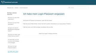 
                            13. Ich habe meine Login-Daten vergessen - Dominican Cupid