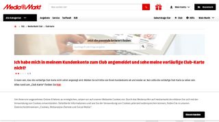 
                            3. Ich habe mich in meinem Kundenkonto zum Club ... - Media Markt