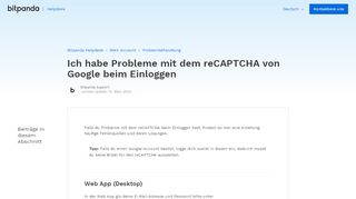 
                            2. Ich habe Probleme mit dem reCAPTCHA von Google beim Einloggen ...