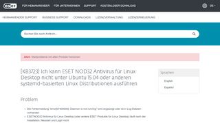 
                            11. Ich kann ESET NOD32 Antivirus für Linux Desktop nicht unter Ubuntu ...