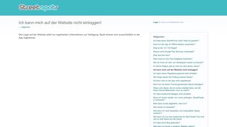 
                            4. Ich kann mich auf der Website nicht einloggen! - Streetspotr GmbH