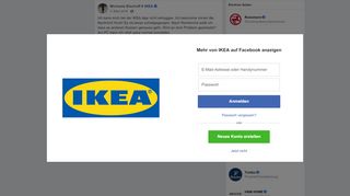 
                            1. Ich kann mich bei der IKEA App nicht... - Michaela Bischoff | Facebook