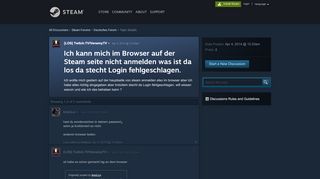 
                            2. Ich kann mich im Browser auf der Steam seite nicht anmelden was ...