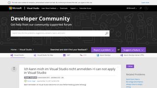 
                            3. Ich kann mich im Visual Studio nicht anmelden->I can not apply in ...