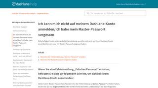 
                            10. Ich kann mich nicht auf meinem Dashlane-Konto anmelden/Ich habe ...