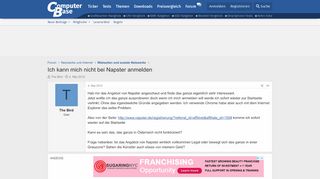 
                            10. Ich kann mich nicht bei Napster anmelden | ComputerBase Forum