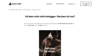 
                            4. Ich kann mich nicht einloggen. Was kann ich tun? – Asana Rebel ...