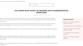 
                            4. Ich kann mich nicht in meinem ASOS-Kundenkonto anmelden