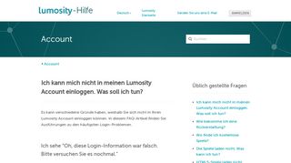
                            3. Ich kann mich nicht in meinen Lumosity Account einloggen. Was soll ...