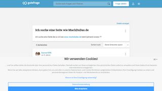 
                            13. Ich suche eine Seite wie MachDuDas.de (Internet, Heimarbeit ...