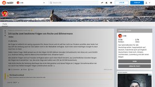 
                            5. Ich suche zwei bestimme Folgen von Roche und Böhmermann : de - Reddit