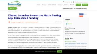 
                            9. iChamp Launches Interactive Maths Testing App, Raises Seed Funding