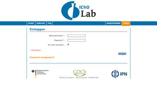 
                            2. IChO Lab - Einloggen
