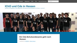 
                            9. IChO und Cds in Hessen – Aktuelles und Vergangenes zu den ...