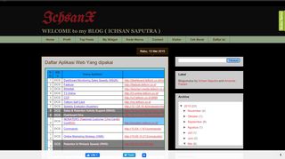 
                            8. IchsanX: Daftar Aplikasi Web Yang dipakai