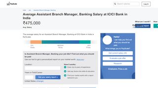 
                            11. ICICI Bank Assistant Branch Manager, Banking Salary (India) - PayScale