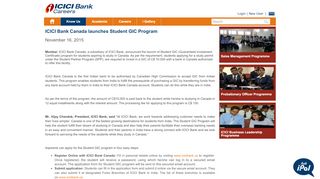 
                            12. ICICI Bank Canada launches Student GIC Program