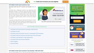 
                            12. ICICI Bank Credit Card Customer Care Number: 24x7 - CreditMantri