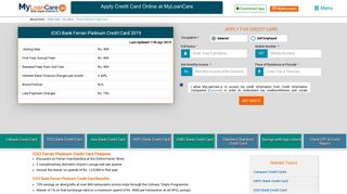 
                            10. ICICI Bank Ferrari Platinum Credit Card India - MyLoanCare
