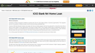 
                            10. ICICI Bank NRI Home loan - CreditMantri