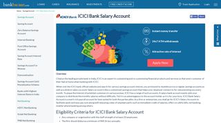 
                            4. ICICI Bank Salary Account Online - BankBazaar